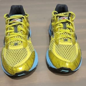 Mizuno Wave Rider 15 Womens Running Shoes Sneakers Sz 8 M Yellow Blue